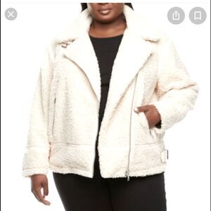 Xl a.n.a nwt reversible sherpa moto motorcycle fur jacket